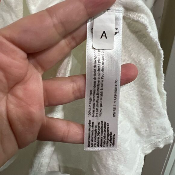 Eileen Fisher U-Neck Organic Linen Long Tank Size S/P - Picture 3 of 5